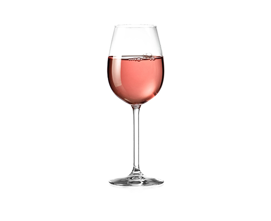 Roséglaswein